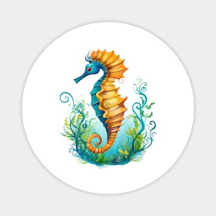 Watercolor Seahorse Magnet